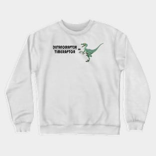 Velociraptor Math - Funny Dinosaur Velocity Formula Crewneck Sweatshirt